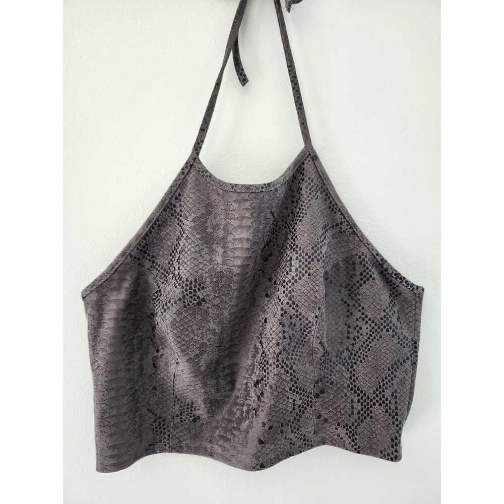 Guess Snakeskin Halter Top